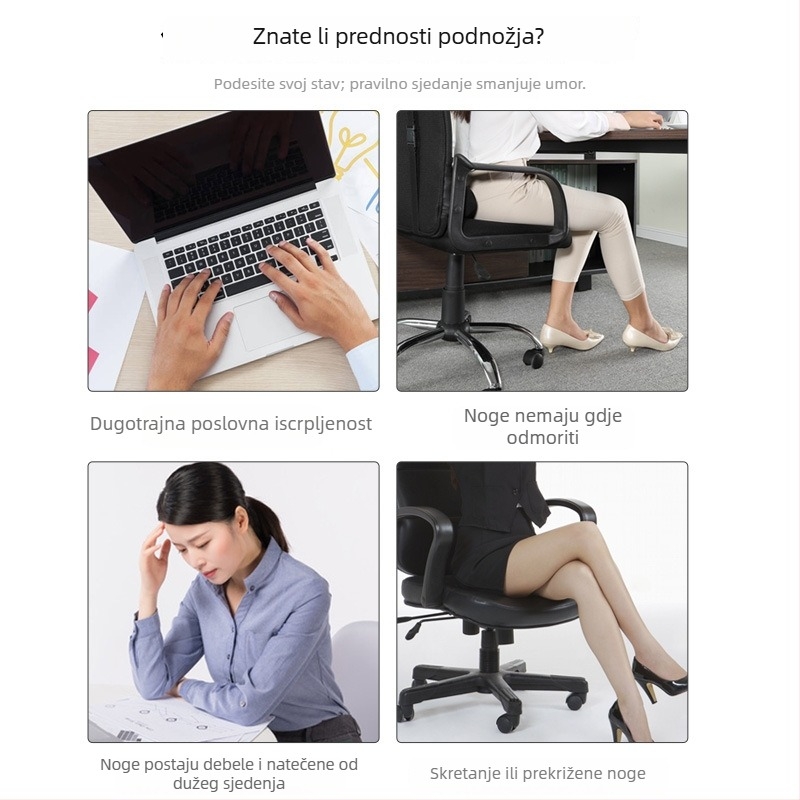 Uredsko podnožje za stopala — plastično, moderno minimalistički stil, marka Herr, model Footrest, pogodno za djecu, odrasle i starije osobe