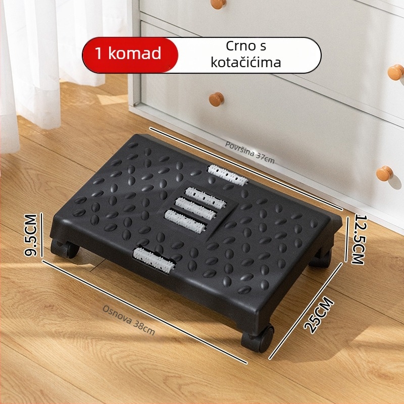 Uredsko podnožje za stopala — plastično, moderno minimalistički stil, marka Herr, model Footrest, pogodno za djecu, odrasle i starije osobe