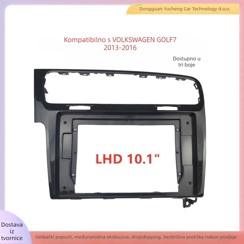 Prednji okvir za VW Golf 7 s Android navigacijom i DVD-om – ABS+PC, 2013–2016