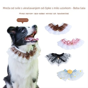 Pet Bib s dvostrukom čipkom i čvorom leptira – univerzalna prilagodba, pogodna za sve sezone, japansko-korejski stil