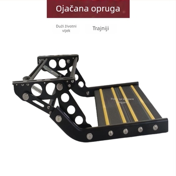 Model B: Električne sklopive stepenice za kamp-prikolicu, jednoslojni ili dvostruki sloj, osvijetljeni ulazni korak i ručni korak od aluminijske legure
