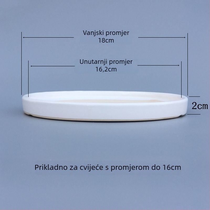 Keramički podmetač za posude za cvijeće, kružni spremnik za skupljanje vode, za postavljanje na pod