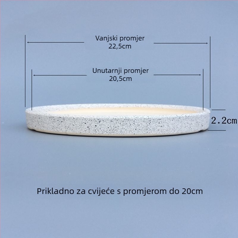 Keramički podmetač za posude za cvijeće, kružni spremnik za skupljanje vode, za postavljanje na pod