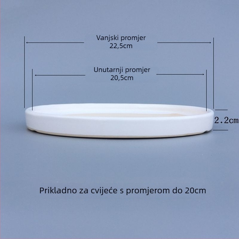 Keramički podmetač za posude za cvijeće, kružni spremnik za skupljanje vode, za postavljanje na pod