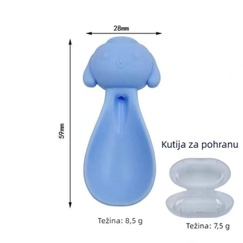Wy silikonska žličica za pire s kutijom za pohranu – alat za hranjenje od 6 mjeseci
