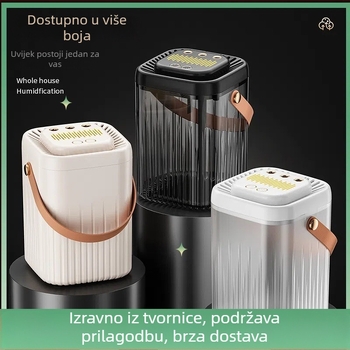 Vlaživač zraka s tri mlaznice magle, velik spremnik vode 2.6–4.0 L, tih rad, USB napajanje, pogodan za 10–20 m²