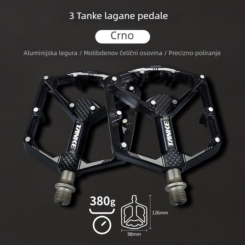 TANKE TP-40 pedale od aluminijske legure – 3 ležaja, lagan dizajn, za planinske i cestovne bicikle