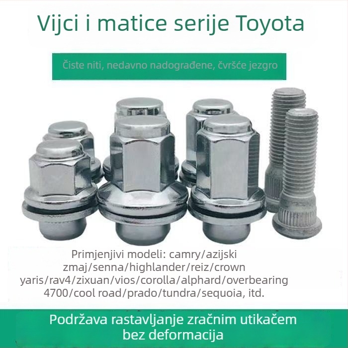 Poklopci matice kotača za Toyota Prado, Sienna, Camry, Granvia — visoko čvrsti čelik, model 68003282AA