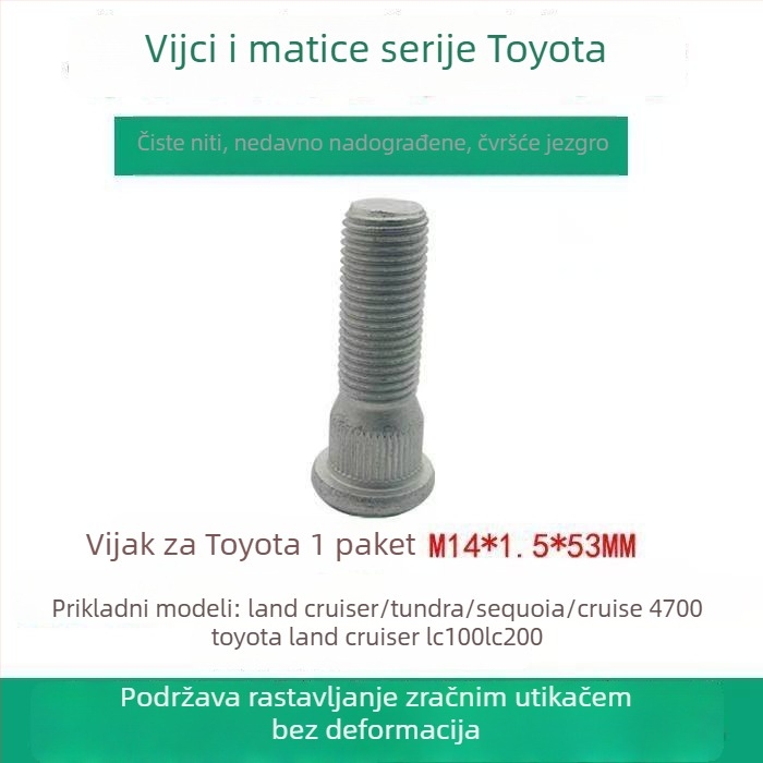 Poklopci matice kotača za Toyota Prado, Sienna, Camry, Granvia — visoko čvrsti čelik, model 68003282AA