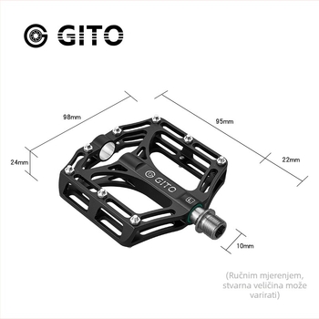 GITO pedale od titanijske legure s osovinama TC4+ aluminijska legura, model 232, za planinske i cestovne bicikle