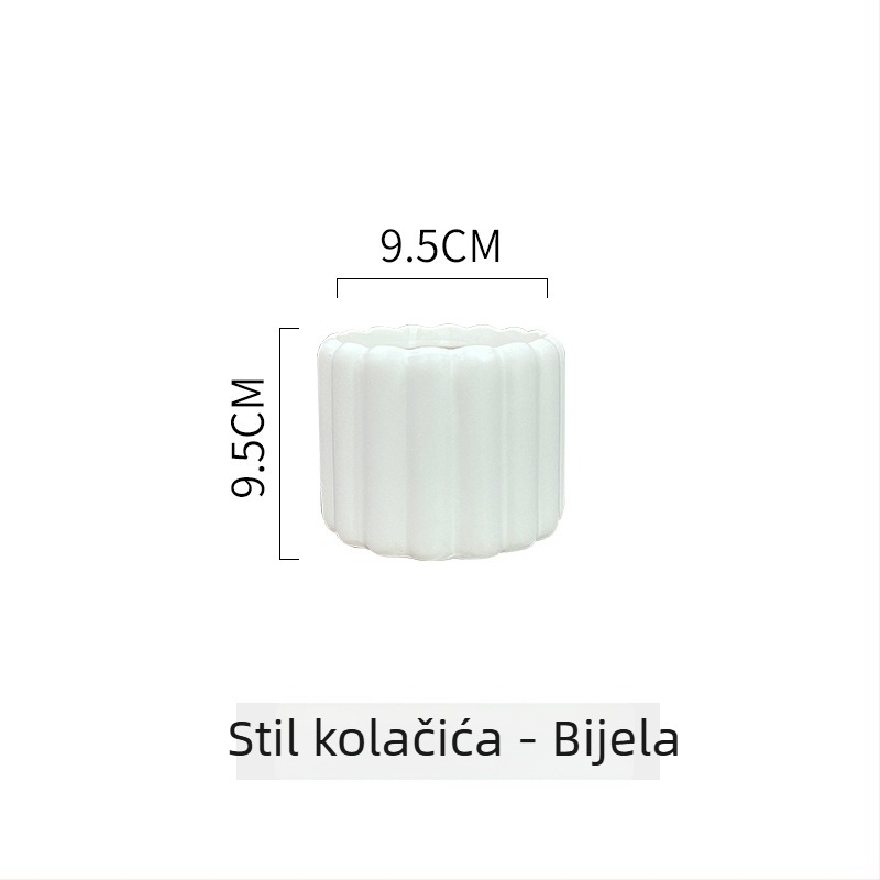 Keramička saksija za stolnu upotrebu za sukulente, otporna na koroziju