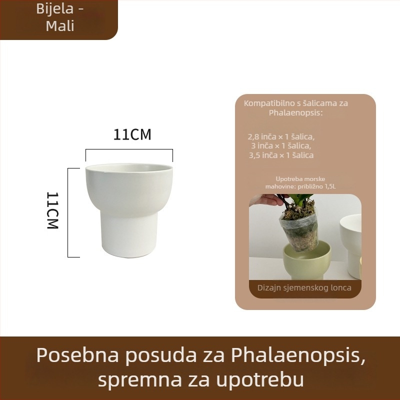 Keramička saksija za stolnu upotrebu za sukulente, otporna na koroziju