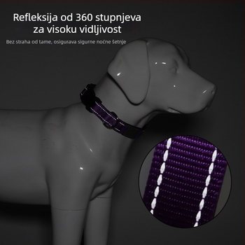 Personalizirana najlonska ogrlica za psa i vodilica – prilagodljiv dizajn, Instagram stil, za pse