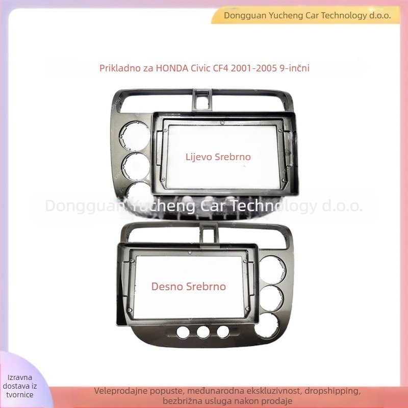 Android okvir za navigaciju za Honda Civic CF4 (2001–2005) – ABS+PC, 1 kg, podesivi okvir