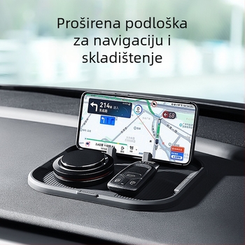 Silikonska protuklizna podloga za ploču automobila, vodootporna i otporna na visoke temperature, višefunkcijski držač za telefon.