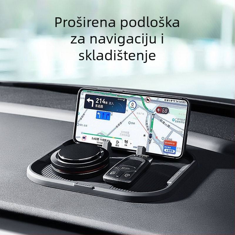 Silikonska protuklizna podloga za ploču automobila, vodootporna i otporna na visoke temperature, višefunkcijski držač za telefon.