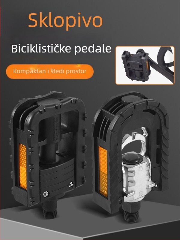Sklopivi pedala za bicikl i električno vozilo s stražnjim sjedalom vozača — aluminijska legura + plastika, model XDBKDDZDJT-808, kompatibilno s biciklima i električnim vozilima