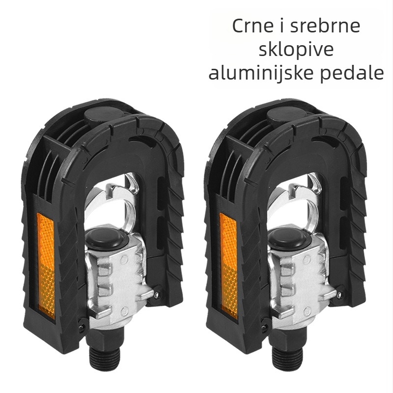 Sklopivi pedala za bicikl i električno vozilo s stražnjim sjedalom vozača — aluminijska legura + plastika, model XDBKDDZDJT-808, kompatibilno s biciklima i električnim vozilima