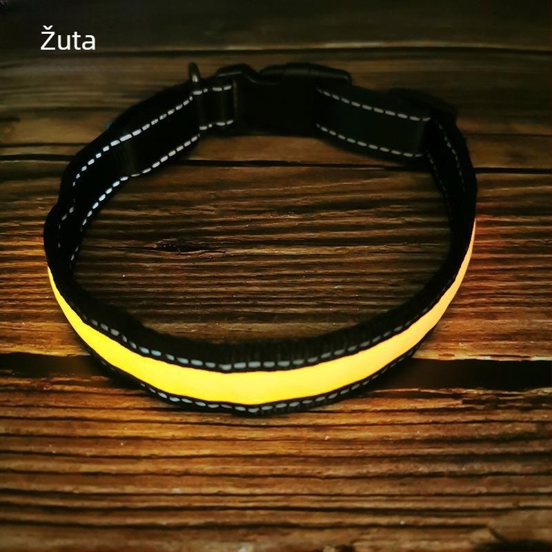 LED svijetliva ogrlica za psa – najlon/EVA, monokromatski uzorak, ležerni stil, pogodan za sve sezone