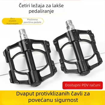 Mogelon Pedale za planinski bicikl, metalna konstrukcija, 650 stil, pedale s 3/4 ležajevima, proširene protuklizne površine, kompatibilno s električnim biciklima i običnim biciklima