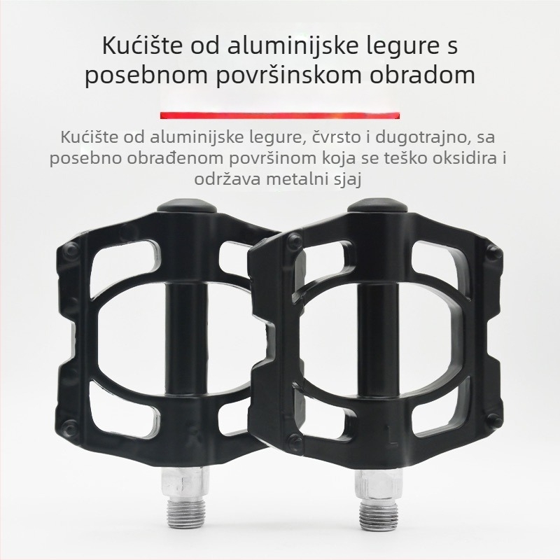 Mogelon Pedale za planinski bicikl, metalna konstrukcija, 650 stil, pedale s 3/4 ležajevima, proširene protuklizne površine, kompatibilno s električnim biciklima i običnim biciklima