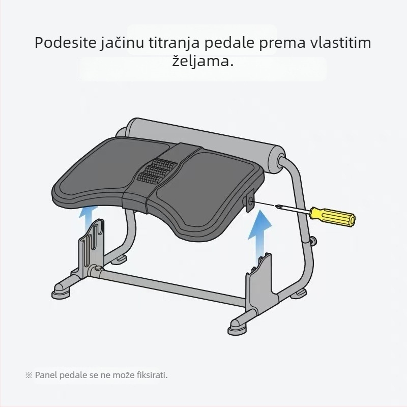 Uredska podloga za stopala 3171 | Plastika, moderni minimalistički dizajn, prilagodljivo, nije sklopivo, funkcije: rotacija, masaža, držač; 3D model dostupan
