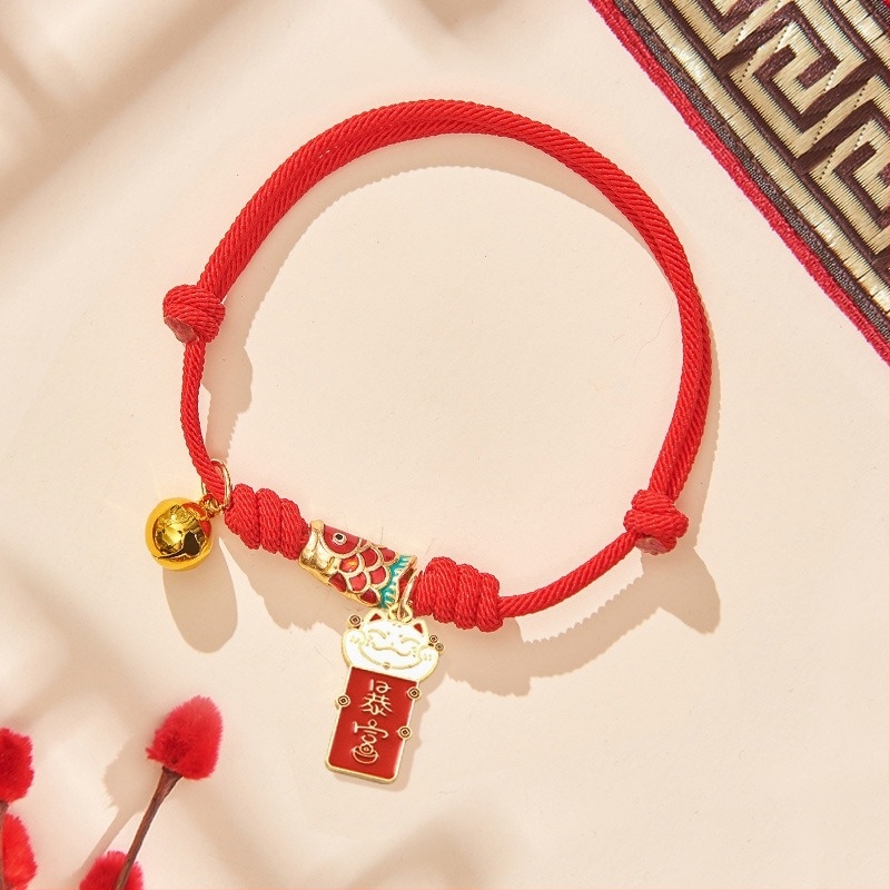 Nakit za vrat kućnim ljubimcima sa zvoncem za mačke i male pse | poliester, jedinstven uzorak, kineski stil