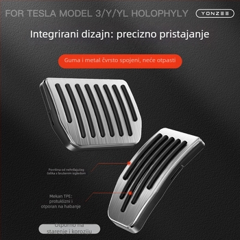 YZ pedale od nehrđajućeg čelika za ubrzavanje i kočnicu s područjem odmora pedale za Tesla Model Y/3/X/S, automatski mjenjač