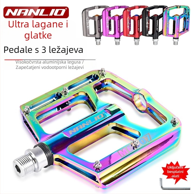 Peda za bicikl MG007, 7070 aluminijska legura, 3 kuglična ležaja, protuklizni klinovi, za planinska i cestovna bicikla