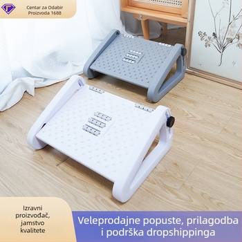 Regulirajuća potpora za noge u uredu s masažom, moderni minimalistički dizajn, model JT03A; materijali: ABS plastični nosač i valjci, željezni vijci; prilagodljivo: da