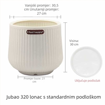 Plastična posuda za unutarnje biljke s velikim promjerom, rimskog stila, ojačana za kućnu upotrebu u dnevnom boravku