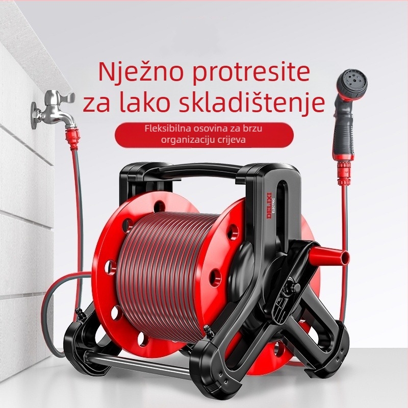 Automatsko uvlačenje visokotlačnog crijeva za zalijevanje vrta i pranje automobila