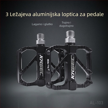 KRSEC pedala za bicikl – aluminijska legura, model K103, za cestovne, sklopive i MTB bicikle, s brzim otpuštanjem