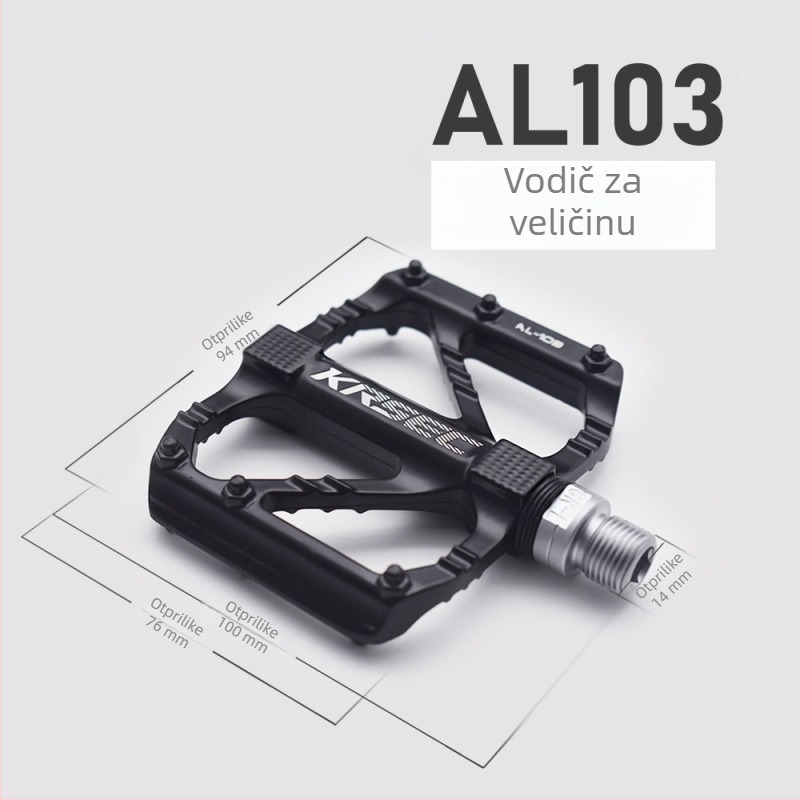 KRSEC pedala za bicikl – aluminijska legura, model K103, za cestovne, sklopive i MTB bicikle, s brzim otpuštanjem