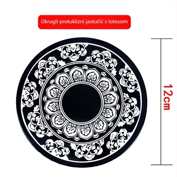 Automobilska protuklizna podloga, kružnog oblika s motivom lotosa, PU materijal, mogućnost prilagodbe, tiskanje logotipa, Kemiller brenda