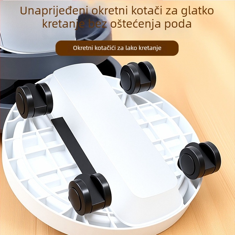 Podloga za lonce s kotačićima – okrugla plastična baza s posudom za vodu, čvrsta i izdržljiva