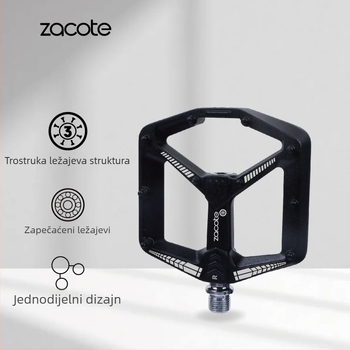 Zacote pedale za bicikl, planinski i gradski modeli, aluminijska legura lijevano, protuklizne, model Za001/Za001s