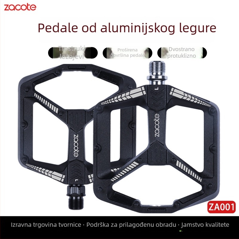 Zacote pedale za bicikl, planinski i gradski modeli, aluminijska legura lijevano, protuklizne, model Za001/Za001s