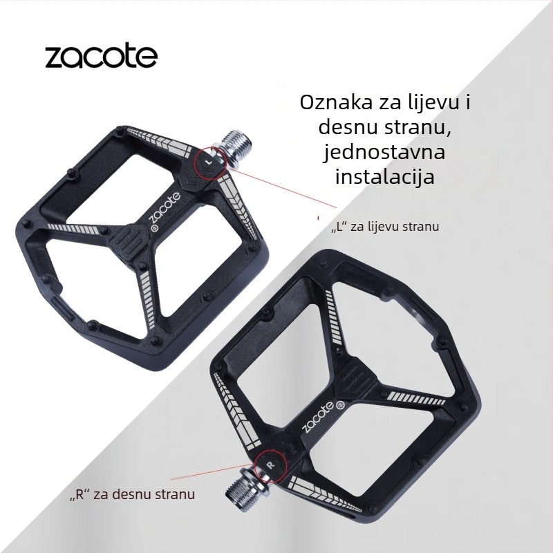 Zacote pedale za bicikl, planinski i gradski modeli, aluminijska legura lijevano, protuklizne, model Za001/Za001s