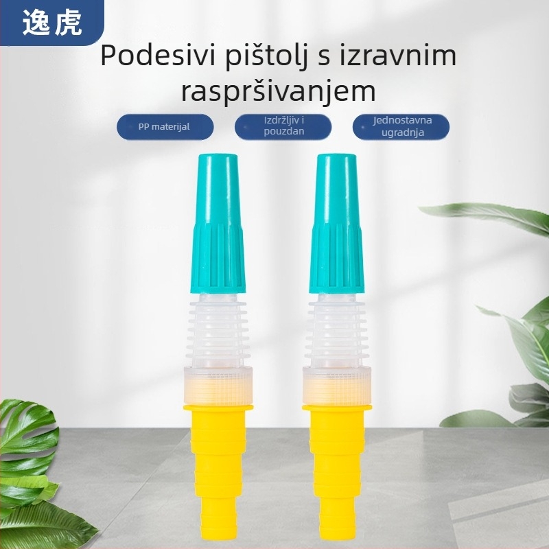 Pagoda stil prilagodljivi pištolj za prskanje, za kućno pranje auta i zalijevanje, žuta