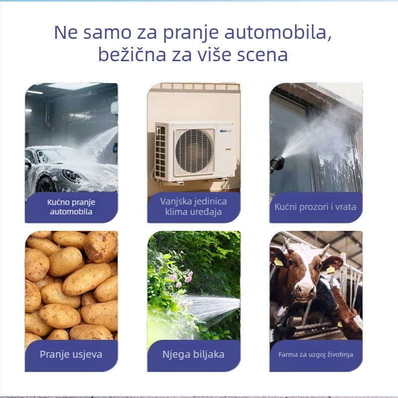 Bežični visokotlačni pištolj za pranje automobila — vrh: plast/metal; drška: plast; domet prskanja: 10; težina: 1300 g