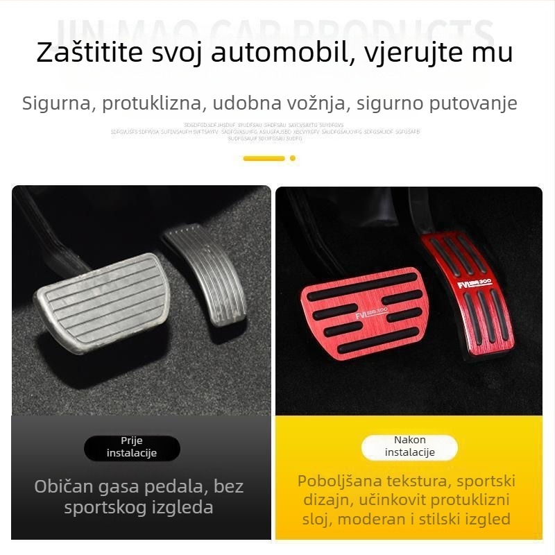 Set neklizajućih pedala gasa i kočnice od aluminijske legure za Tank 300 (2022 AT) unutrašnji dekorativni dodatak