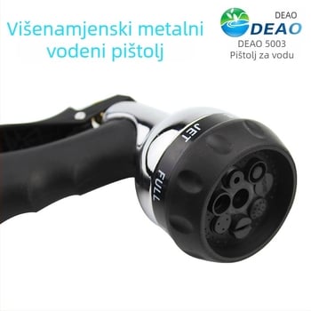 Deo visokotlačni pištolj za raspršivanje s podesivim tlakom, domet raspršivanja 5 m, mlaznica od legure, za pranje automobila i zalijevanje dvorišta