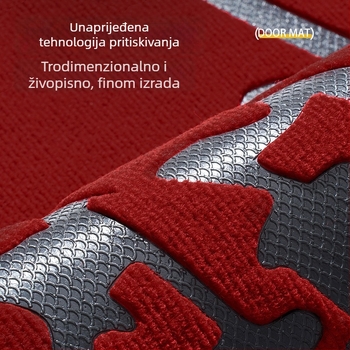 Ulazna prostirka, mješavina materijala, strojno tkanje, kvadratnog oblika, tekstualni uzorak, periva