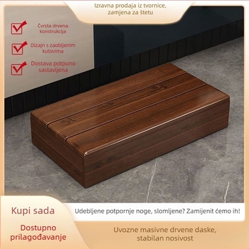 Drveni tabure za djecu uz kreveta – protuklizna površina
