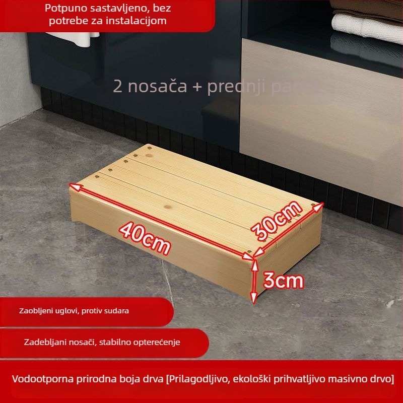 Drveni tabure za djecu uz kreveta – protuklizna površina