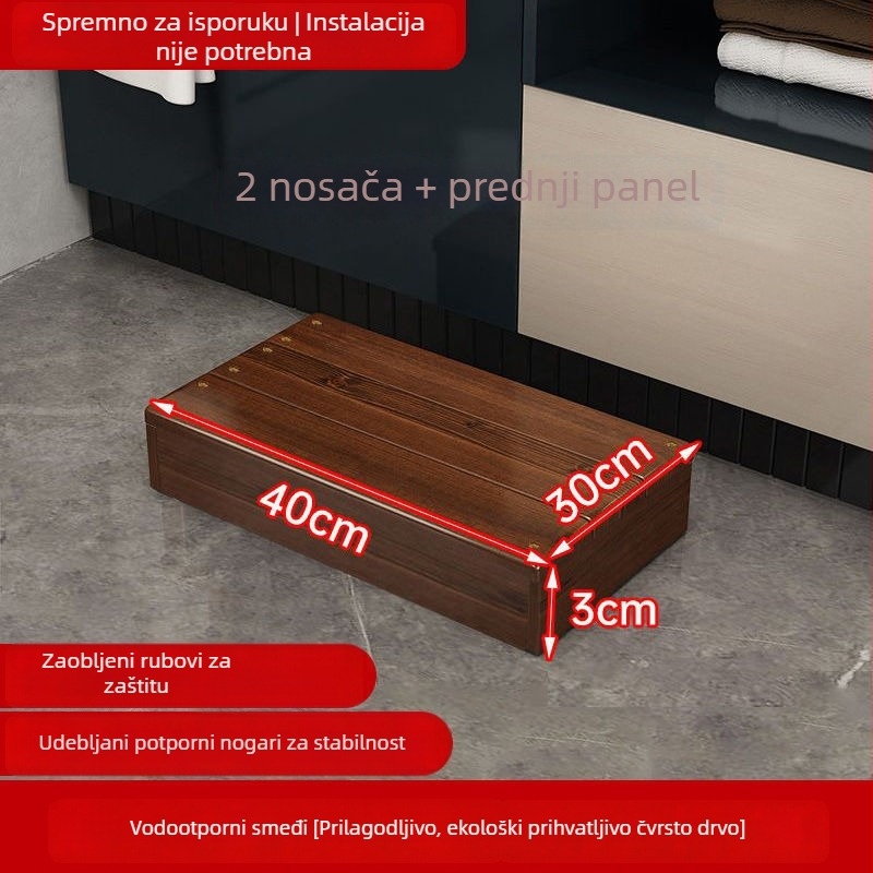 Drveni tabure za djecu uz kreveta – protuklizna površina