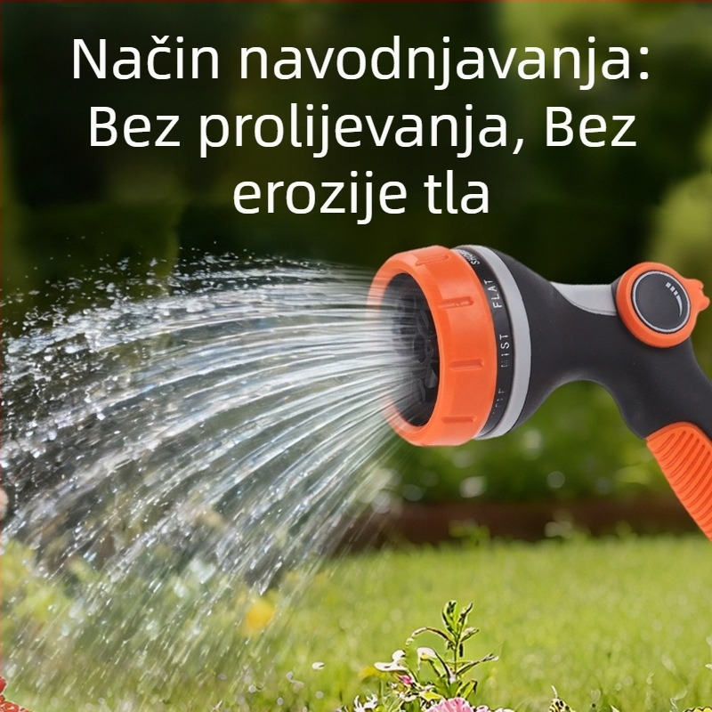 Ručna mlaznica za vodu s 10 funkcija, visoki tlak, za zalijevanje vrta i pranje automobila