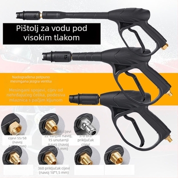 Visokotlačna pištolj za pranje automobila s Black Panda Quick-Connect priključkom, model 280/380/55/58, dodatak za čišćenje automobila