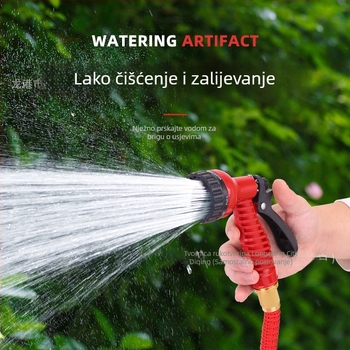 Vrtni plastični visokotlačni vodeni pištolj s plastičnom glavom i plastičnom ručkom; domet raspršivanja: 10; pogodan za pranje automobila i zalijevanje vrta; radi na tlaku slavine